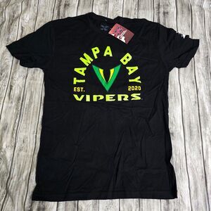 XFL Tampa Bay Vipers T-Shirt Men’s Size Small Black Est 2020 New with Tag